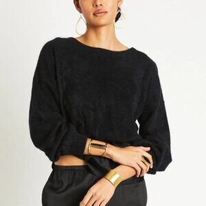 Dolman-style Cashmere Sweater - Black